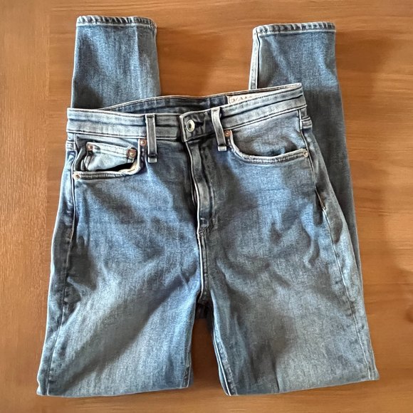 Rag & Bone Nina High Rise Ankle Skinny Distressed Tulsa Wash $225 Size 27 - Picture 8 of 9